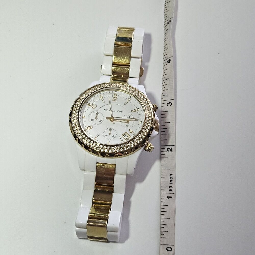 Michael Kors Womens Watch - crystal face with Gold Tone band. Model MK-5417 - Picture 6 of 15